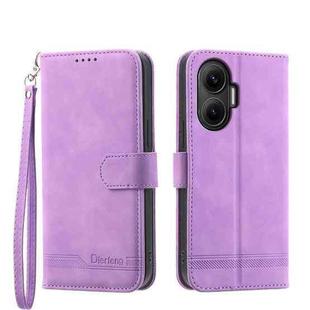 For Redmi Turbo 4 Pro / Xiaomi Poco F7 Dierfeng Dream Line TPU Hybrid PU Leather Phone Case(Purple)