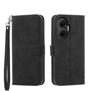 For Redmi Turbo 4 Pro / Xiaomi Poco F7 Dierfeng Dream Line TPU Hybrid PU Leather Phone Case(Black)