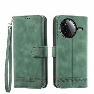 For Redmi K80 / K80 Pro Dierfeng Dream Line TPU Hybrid PU Leather Phone Case(Green)