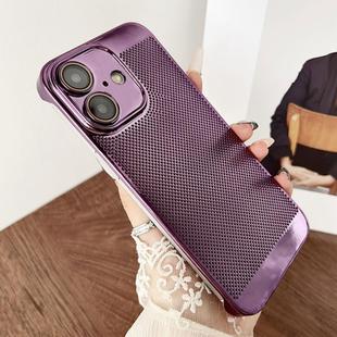 For iPhone 16 Electroplated PC Frameless Cooling Phone Case(Purple)