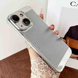 For iPhone 15 Electroplated PC Frameless Cooling Phone Case(Silver)