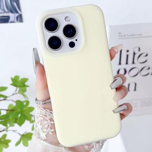 For iPhone 12 Pro PC Hybrid Liquid Silicone Jelly Phone Case(Light Yellow)