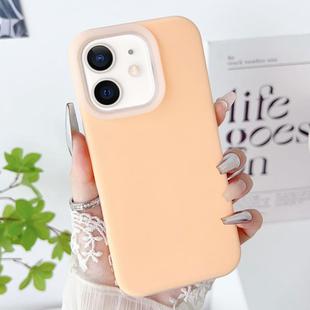 For iPhone 11 PC Hybrid Liquid Silicone Jelly Phone Case(Orange)