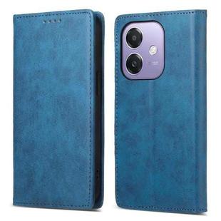 For OPPO A3 4G / 5G Global / A3X 4G / 5G India Business Solid Color Magnetic RFID Leather Phone Case(Blue)