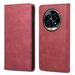 For Realme 13 Pro / 13 Pro+ Global Business Solid Color Magnetic RFID Leather Phone Case(Red)