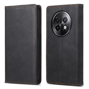 For Realme 13+ Business Solid Color Magnetic RFID Leather Phone Case(Black)