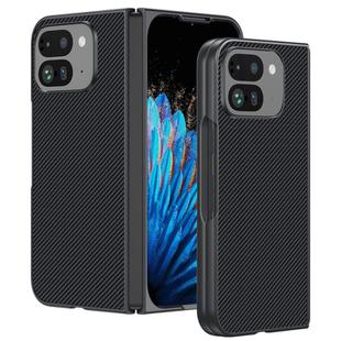 For Google Pixel 9 Pro Fold Ultra-thin Carbon Fiber Texture Printing Phone Case(Black)