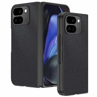 For Google Pixel 10 Pro Fold Ultra-thin Plain Skin Leather Phone Case(Black)