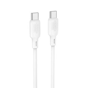 BOROFONE BX113 60W USB-C / Type-C to Type-C Silicone Charging Data Cable, Length:1m(White)