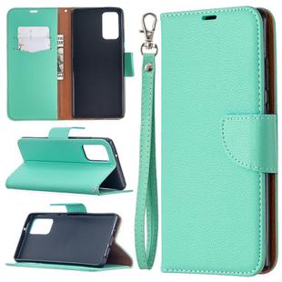 For Samsung Galaxy Note20 Litchi Texture Pure Color Horizontal Flip Leather Case with Holder & Card Slots & Wallet & Lanyard(Green)