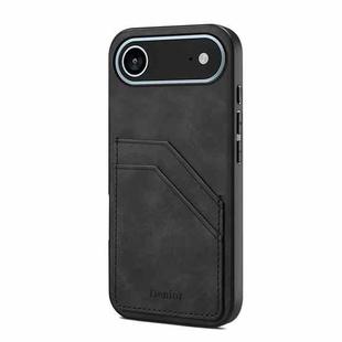 For iPhone 17 Air Denior D09 PU Dual Card Slot Back Cover Phone Case(Black)
