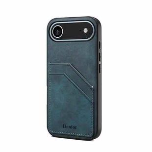 For iPhone 17 Air Denior D09 PU Dual Card Slot Back Cover Phone Case(Blue)