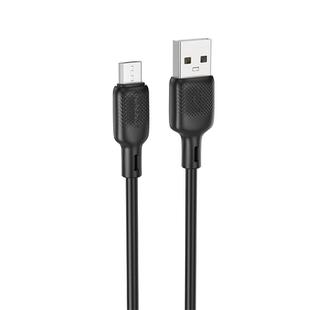 BOROFONE BX113 2.4A USB to Micro USB Silicone Charging Data Cable, Length:2m(Black)