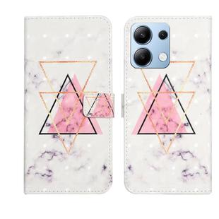 For Redmi Note 13 4G Oil Embossed 3D Drawing Leather Phone Case(Triangular Marble)