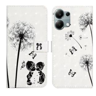 For Redmi Note 13 Pro 4G Oil Embossed 3D Drawing Leather Phone Case(Couple Dandelion)