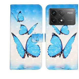 For Xiaomi Poco F6 Pro Oil Embossed 3D Drawing Leather Phone Case(3 Butterflies)