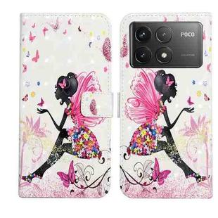 For Xiaomi Poco F6 Pro Oil Embossed 3D Drawing Leather Phone Case(Flower Fairy)