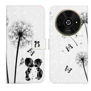 For Xiaomi Poco C61 Oil Embossed 3D Drawing Leather Phone Case(Couple Dandelion)