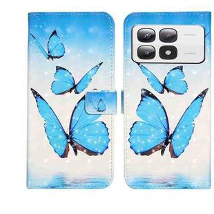 For Xiaomi 14T Pro Oil Embossed 3D Drawing Leather Phone Case(3 Butterflies)