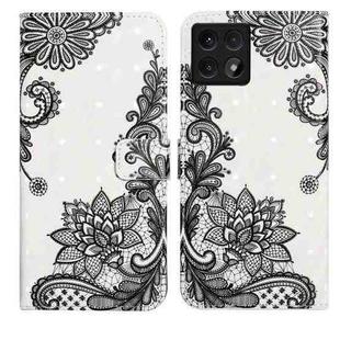 For Xiaomi 14T Oil Embossed 3D Drawing Leather Phone Case(Lace Flower)