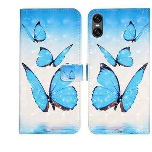 For Sony Xperia 10 VI Oil Embossed 3D Drawing Leather Phone Case(3 Butterflies)