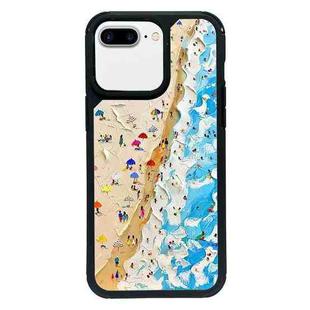 For iPhone 7 Plus / 8 Plus Exclusive Design Style PC Full Coverage Pattern Phone Case(Sandy Beach)