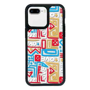 For iPhone 7 Plus / 8 Plus Exclusive Design Style PC Full Coverage Pattern Phone Case(US Geometric D)