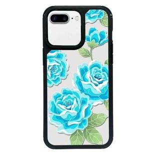 For iPhone 7 Plus / 8 Plus Exclusive Design Style PC Full Coverage Pattern Phone Case(Blue Rose)