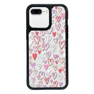 For iPhone 7 Plus / 8 Plus Exclusive Design Style PC Full Coverage Pattern Phone Case(Colorful Heart)