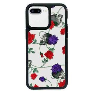 For iPhone 7 Plus / 8 Plus Exclusive Design Style PC Full Coverage Pattern Phone Case(Skull Rose)