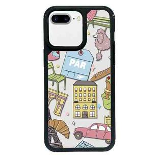 For iPhone 7 Plus / 8 Plus Exclusive Design Style PC Full Coverage Pattern Phone Case(City Sticker A)