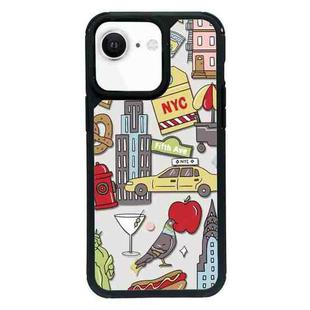 For iPhone 7 / 8 / SE 2020 2022 Exclusive Design Style PC Full Coverage Pattern Phone Case(City Sticker B)