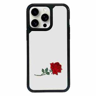 For iPhone 15 Pro Max Exclusive Design Style PC Full Coverage Pattern Phone Case(Red Rose)