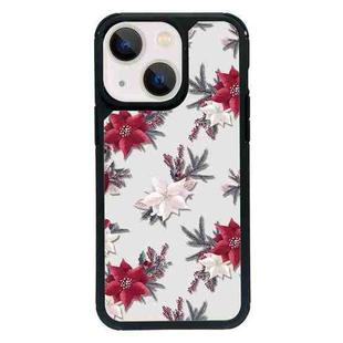 For iPhone 14 Plus Exclusive Design Style PC Full Coverage Pattern Phone Case(Red Flower)