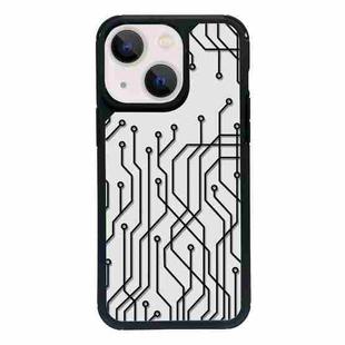 For iPhone 14 Exclusive Design Style PC Full Coverage Pattern Phone Case(US Geometric A)