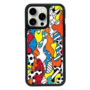 For iPhone 14 Pro Exclusive Design Style PC Full Coverage Pattern Phone Case(Geometric Waves)