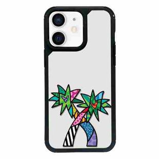 For iPhone 12 Exclusive Design Style PC Full Coverage Pattern Phone Case(Coconut Tree)