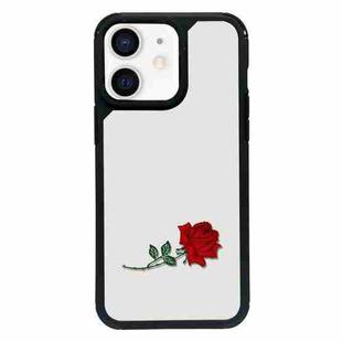 For iPhone 12 Exclusive Design Style PC Full Coverage Pattern Phone Case(Red Rose)