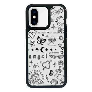 For iPhone X / XS Exclusive Design Style PC Full Coverage Pattern Phone Case(Label)