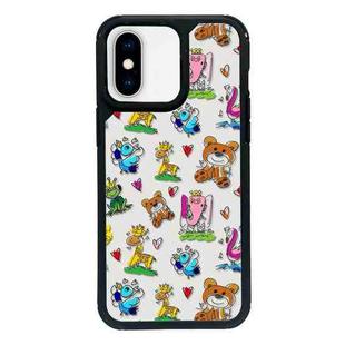 For iPhone X / XS Exclusive Design Style PC Full Coverage Pattern Phone Case(Little Bear)