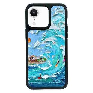 For iPhone XR Exclusive Design Style PC Full Coverage Pattern Phone Case(Ocean Surfing)