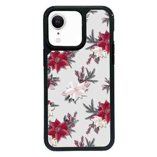 For iPhone XR Exclusive Design Style PC Full Coverage Pattern Phone Case(Red Flower)