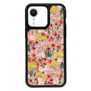 For iPhone XR Exclusive Design Style PC Full Coverage Pattern Phone Case(Colorful Rose)