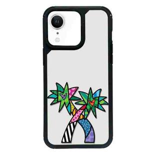 For iPhone XR Exclusive Design Style PC Full Coverage Pattern Phone Case(Coconut Tree)