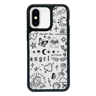 For iPhone XS Max Exclusive Design Style PC Full Coverage Pattern Phone Case(Label)