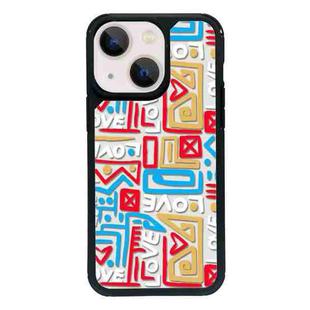 For iPhone 13 mini Exclusive Design Style PC Full Coverage Pattern Phone Case(US Geometric D)