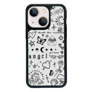 For iPhone 13 mini Exclusive Design Style PC Full Coverage Pattern Phone Case(Label)