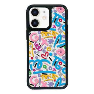 For iPhone 12 mini Exclusive Design Style PC Full Coverage Pattern Phone Case(Geometric C)