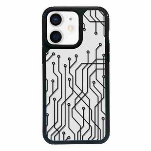 For iPhone 12 mini Exclusive Design Style PC Full Coverage Pattern Phone Case(US Geometric A)