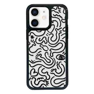 For iPhone 12 mini Exclusive Design Style PC Full Coverage Pattern Phone Case(US Geometric B)